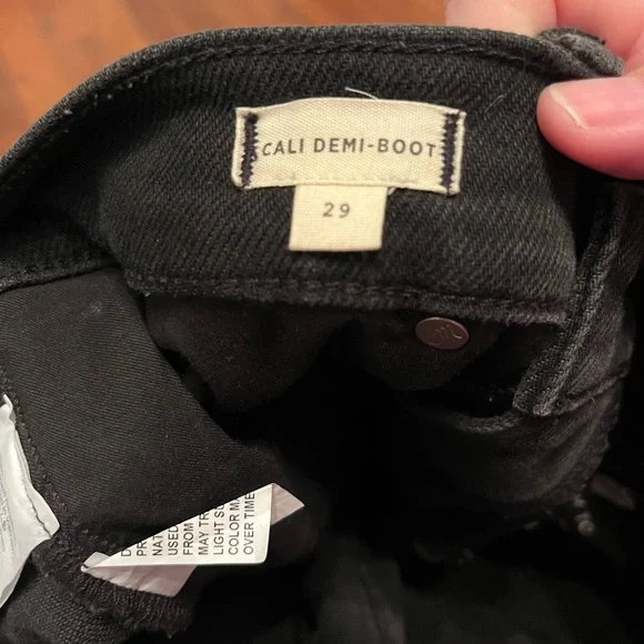 Madewell Cali Demi Boot Jeans in Black Wash Size 29 - Picture 7 of 8